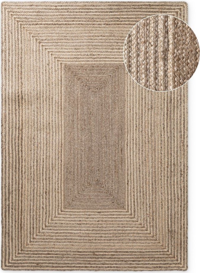 Oboustranný/ručně tkaný jutový koberec ve světle přírodní barvě/v tmavě přírodní barvě 200x300 cm Juno – Hanse Home Hanse Home