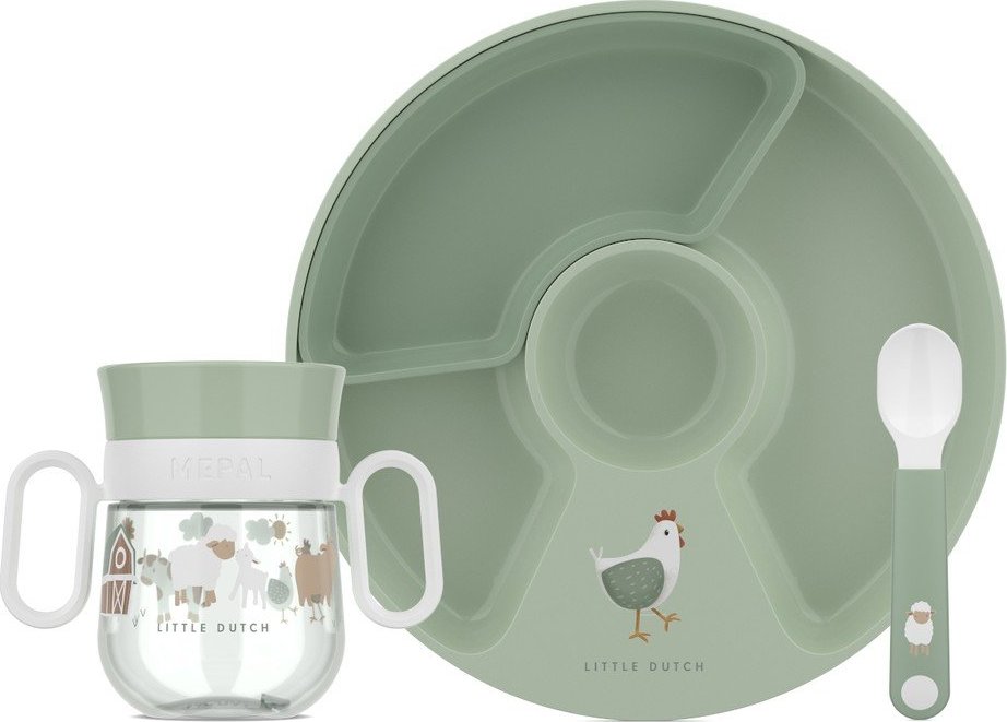Plastová dětská jídelní sada 3 ks Little Farm by Little Dutch – Mepal Mepal