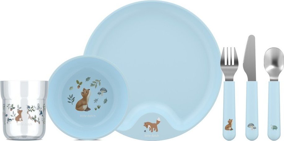 Plastová dětská jídelní sada 6 ks Forest Friends by Little Dutch – Mepal Mepal