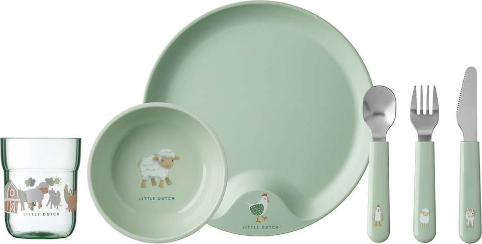 Plastová dětská jídelní sada 6 ks Little Farm by Little Dutch – Mepal Mepal