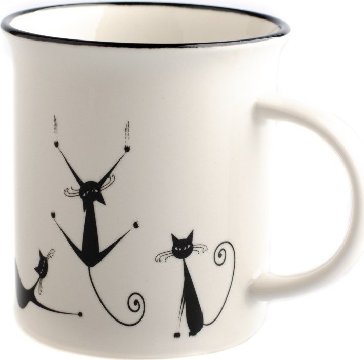 Porcelánový hrnek Dakls Cats Nero