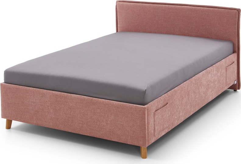 Růžová čalouněná dětská postel bez roštu 140x200 cm Fun - II. jakost – Meise Möbel Meise Möbel
