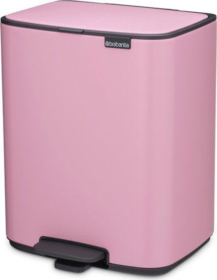 Růžový nášlapný ocelový odpadkový koš 12 l Bo – Brabantia Brabantia