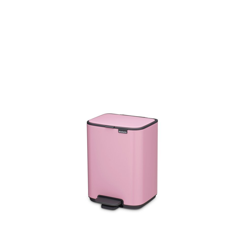 Růžový nášlapný ocelový odpadkový koš 4 l Bo – Brabantia Brabantia