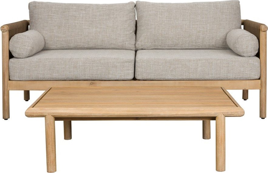 Šedobéžový čalouněný zahradní lounge set pro 3 osoby Oasis – Dutchbone Dutchbone