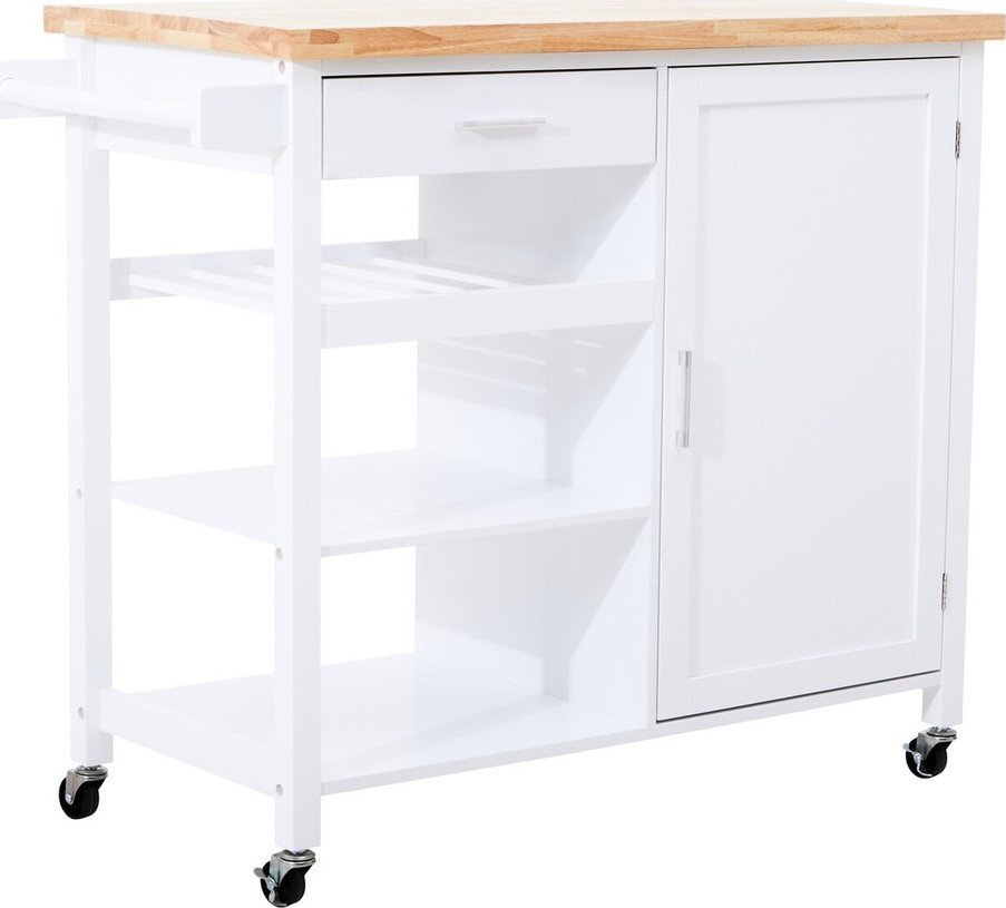 Servírovací stolek na kolečkách z kaučukového dřeva 48x105 cm Frankfurt – Premier Housewares Premier Housewares