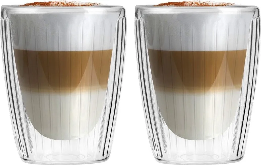 Skleněné hrnky v sadě 2 ks na cappuccino 250 ml Livio Duo – Vialli Design