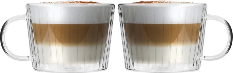 Skleněné šálky v sadě 2 ks na cappuccino 250 ml Livio Duo – Vialli Design