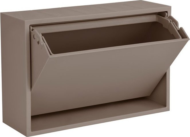 Světle hnědý nástěnný odpadkový koš z recyklovaného plastu Mini Box – ReCollector Recollector