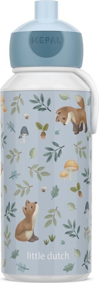 Světle modrá plastová dětská lahev 400 ml Forest Friends by Little Dutch – Mepal Mepal