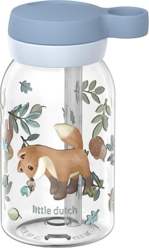 Světle modrá plastová dětská lahev 450 ml Forest Friends by Little Dutch – Mepal Mepal