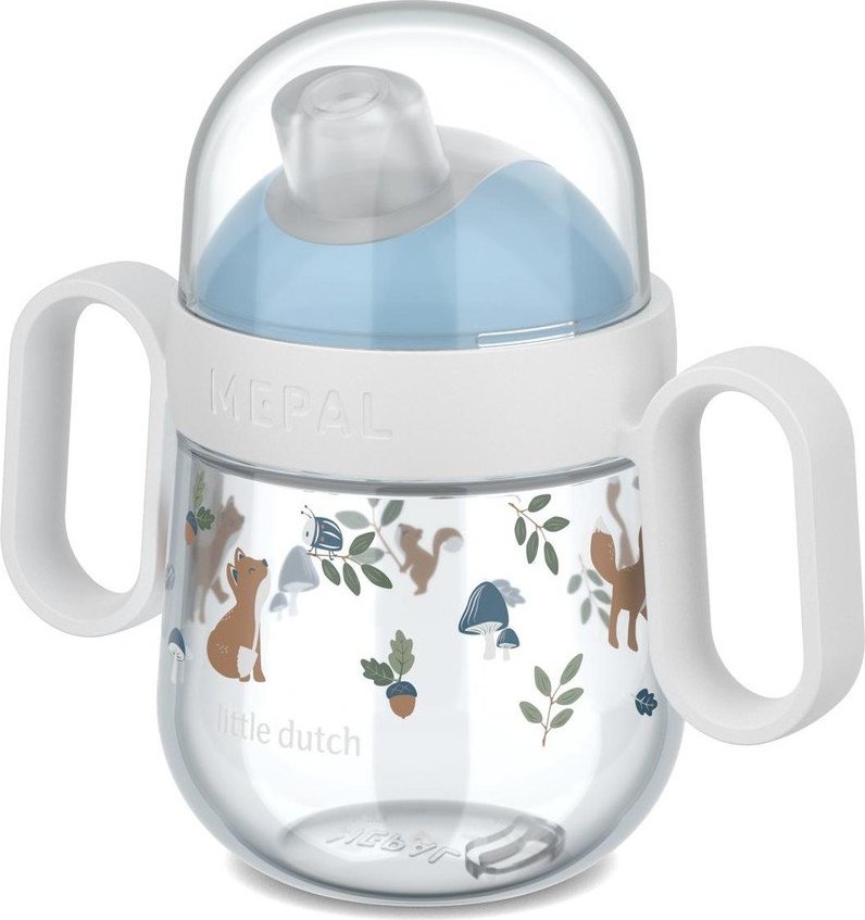 Světle modrý plastový dětský hrnek 200 ml Forest Friends by Little Dutch – Mepal Mepal