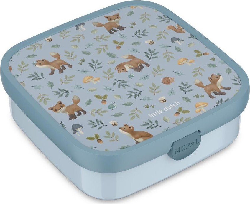 Světle modrý plastový dětský svačinový box Forest Friends by Little Dutch – Mepal Mepal