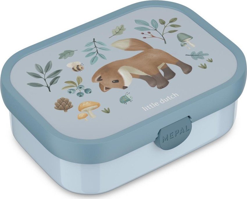 Světle modrý plastový dětský svačinový box Forest Friends by Little Dutch – Mepal Mepal