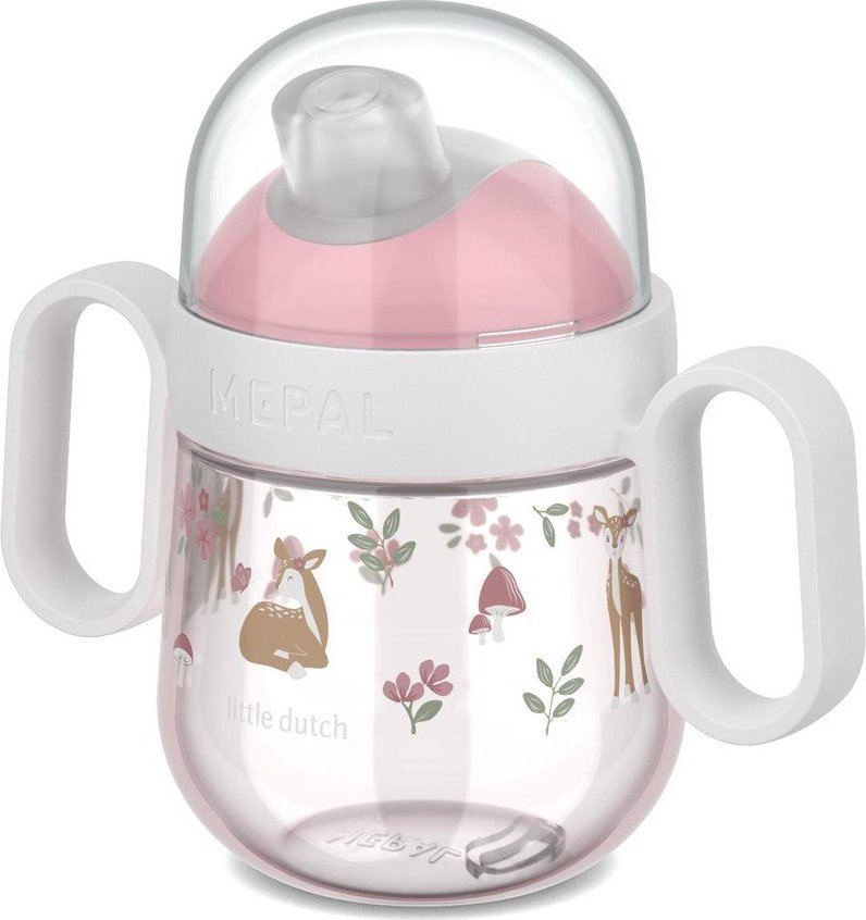 Světle růžový plastový dětský hrnek 200 ml Fairy Garden by Little Dutch – Mepal Mepal