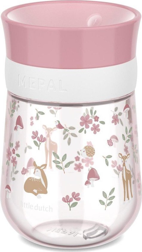 Světle růžový plastový dětský hrnek 300 ml Fairy Garden by Little Dutch – Mepal Mepal