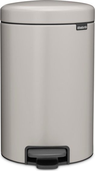 Světle šedý nášlapný ocelový odpadkový koš 12 l NewIcon – Brabantia Brabantia