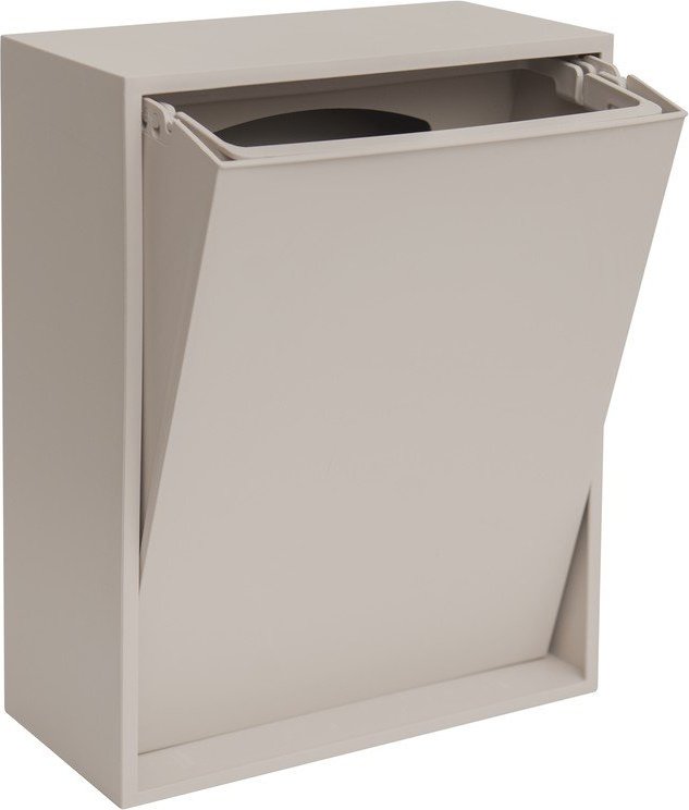 Světle šedý odpadkový koš na tříděný odpad/nástěnný z recyklovaného plastu Recycling Box – ReCollector Recollector