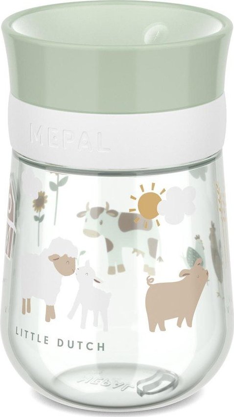 Světle zelený plastový dětský hrnek 300 ml Little Farm by Little Dutch – Mepal Mepal