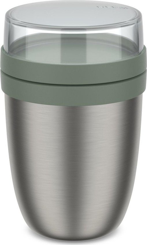 Termoska na jídlo z nerezové oceli ve stříbrné barvě/šalvějově zelená 500 ml Ellipse – Mepal Mepal