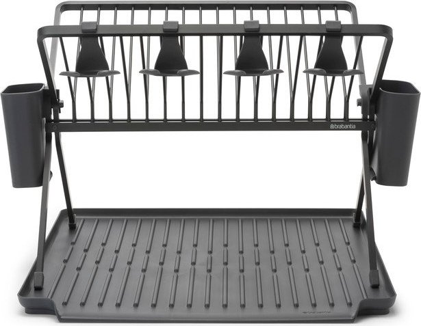 Tmavě zelený kovový dvoupatrový odkapávač 42x51 cm – Brabantia Brabantia