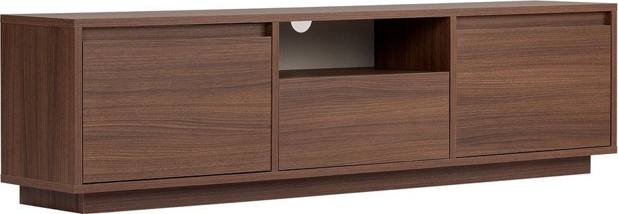 TV stolek v dekoru ořechu v tmavě přírodní barvě 160x42x30 cm Sentinel – Kalune Design Kalune Design
