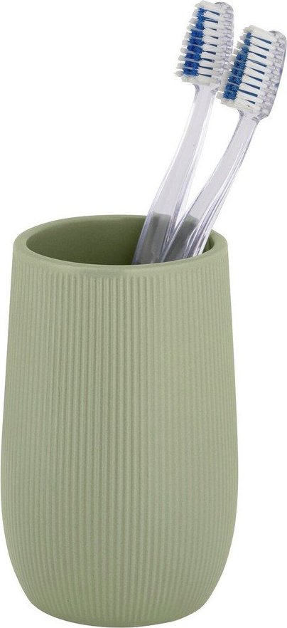 Zelený keramický kelímek na zubní kartáčky Fablo – Wenko WENKO