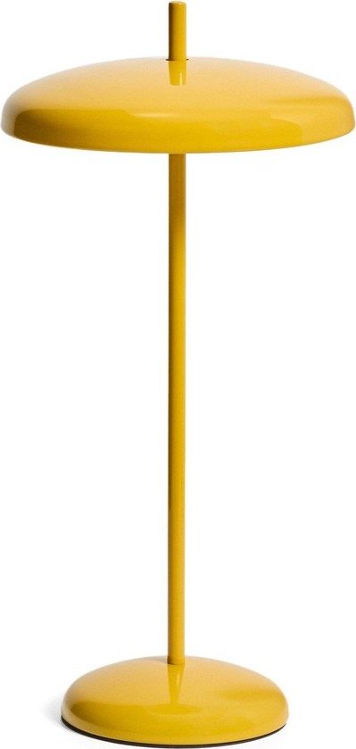 Žlutá LED stmívatelná stolní lampa s kovovým stínidlem (výška 35 cm) Porte – Kave Home Kave Home