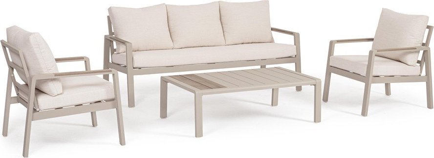 Béžový hliníkový zahradní lounge set pro 5 osob Elna - II. jakost – Bizzotto Bizzotto