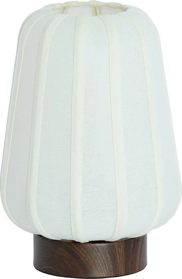 Bílá kovová stolní lampa s textilním stínidlem (výška 29 cm) Bibia – Light & Living