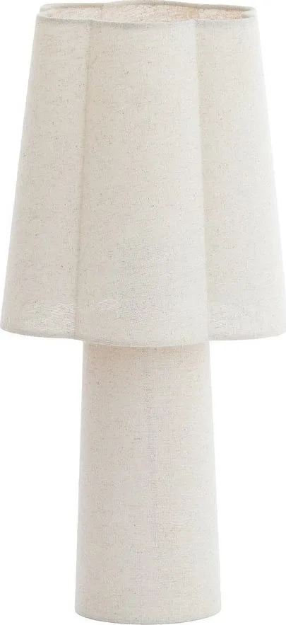 Bílá stolní lampa s textilním stínidlem (výška 50 cm) Musaby – Light & Living