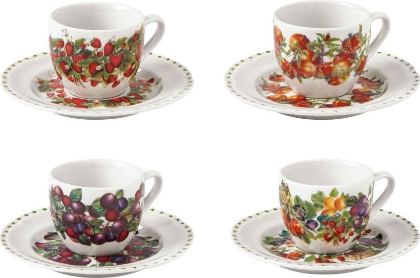 Bílé šálky v sadě 4 ks z kostního porcelánu 90 ml Le Primizie – Brandani Brandani