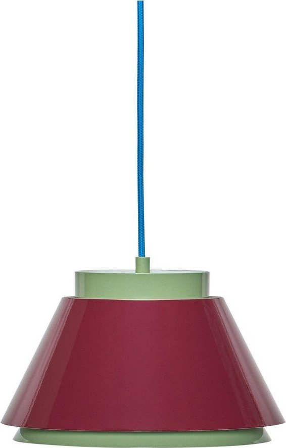 Červené/zelené kovové závěsné svítidlo ø 25 cm Remi – Hübsch Hübsch