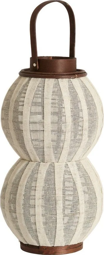 Dřevěná/látková lucerna (výška 48 cm) Arbore – Light & Living