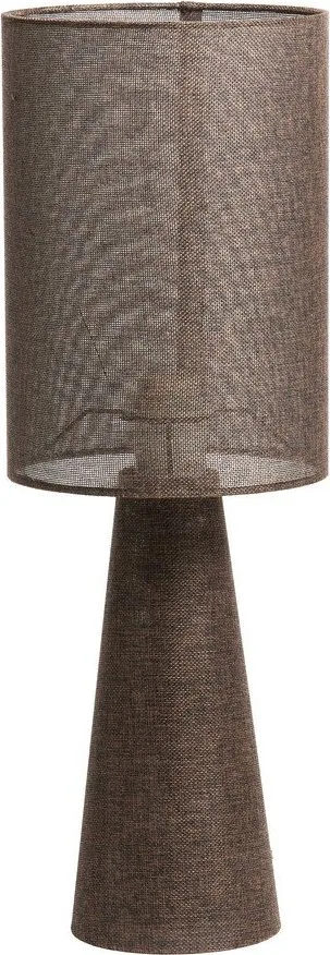 Hnědá stolní lampa s textilním stínidlem (výška 58 cm) Micky – Light & Living
