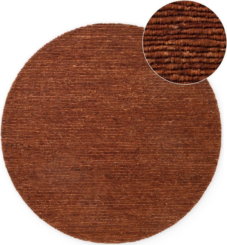 Hnědý ručně tkaný vlněný kulatý koberec ø 200 cm Bexley Woolwich – Ted Baker Ted Baker