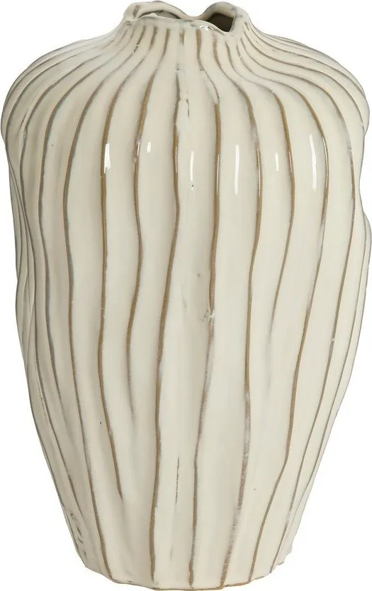 Krémová keramická váza (výška 30 cm) Vechhia – Light & Living