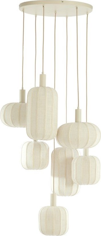 Krémové závěsné svítidlo s textilním stínidlem ø 50 cm Tufia – Light & Living Light & Living
