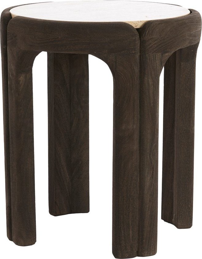 Kulatý odkládací stolek s deskou z kamene ø 45 cm Ali – Light & Living Light & Living