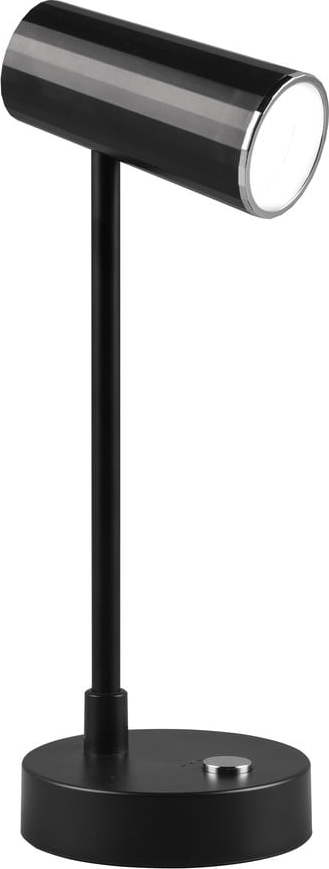 Leskle černá LED stmívatelná stolní lampa (výška 28 cm) Lenny – Reality Reality