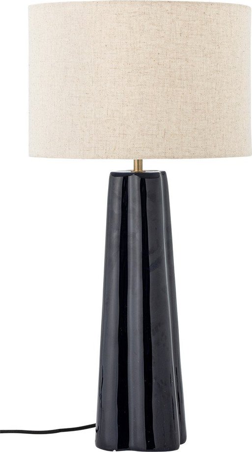 Modrá/krémová kovová stolní lampa s textilním stínidlem (výška 61 cm) Cornelie – Bloomingville Bloomingville