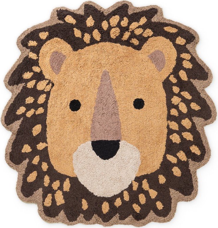Oranžový/hnědý pratelný/ručně tkaný bavlněný dětský koberec 120x125 cm Snuggle Roary – Hanse Home Hanse Home