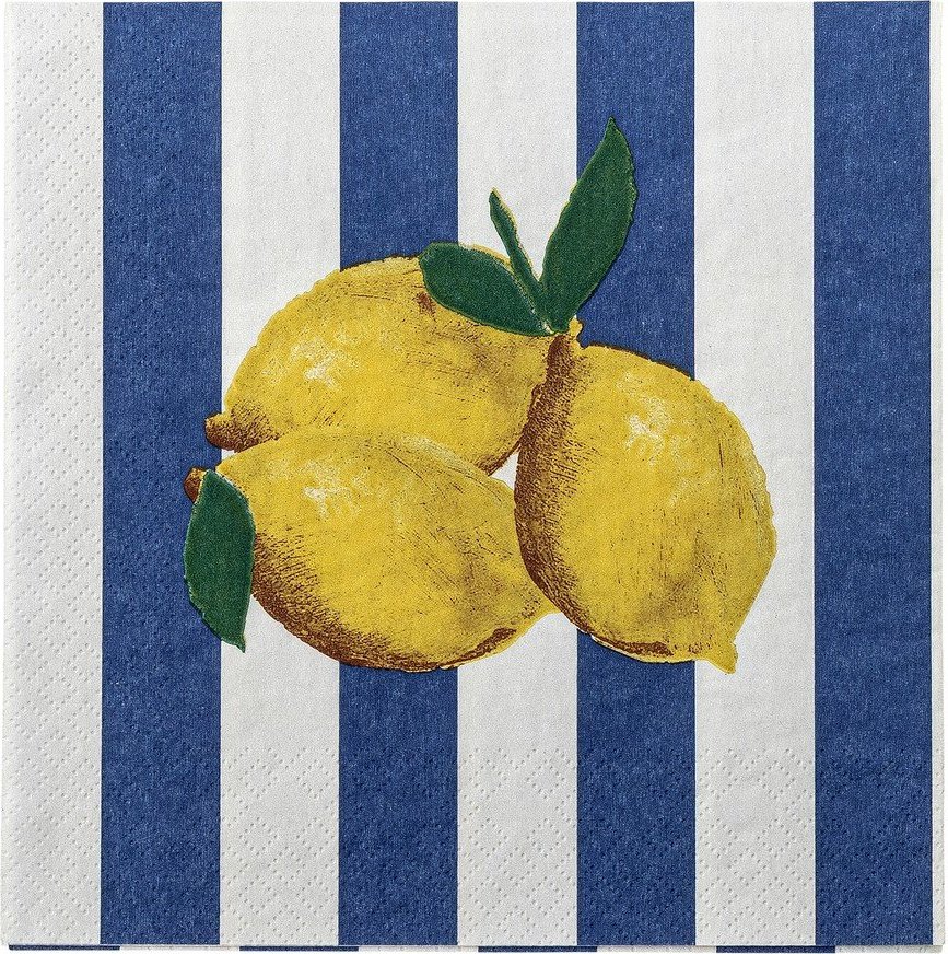 Papírové ubrousky v sadě 20 ks 33x33 cm Limone – Bloomingville Bloomingville