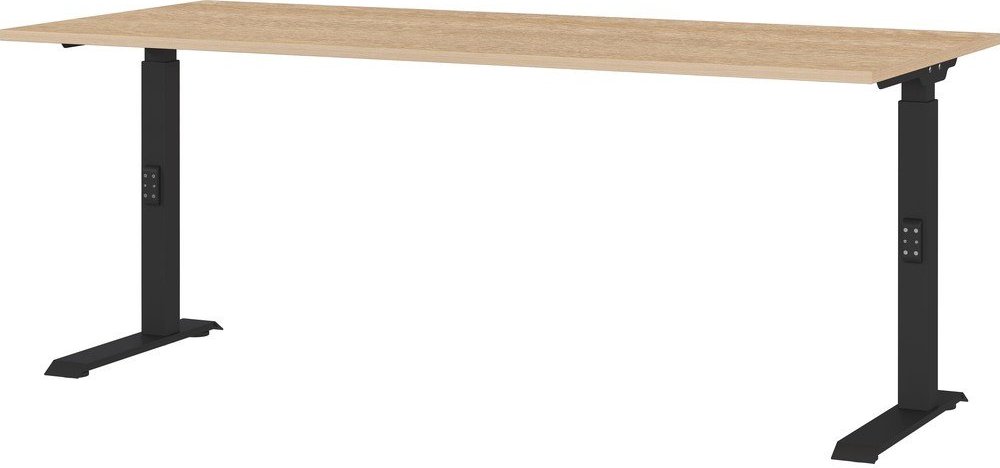 Polohovací pracovní stůl s deskou v dubovém dekoru 80x180 cm Lissabon – Germania Germania