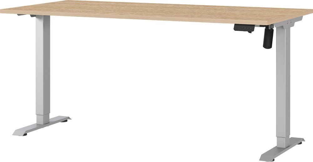 Polohovací pracovní stůl s elektricky nastavitelnou výškou s deskou v dubovém dekoru 80x160 cm Boras – Germania Germania
