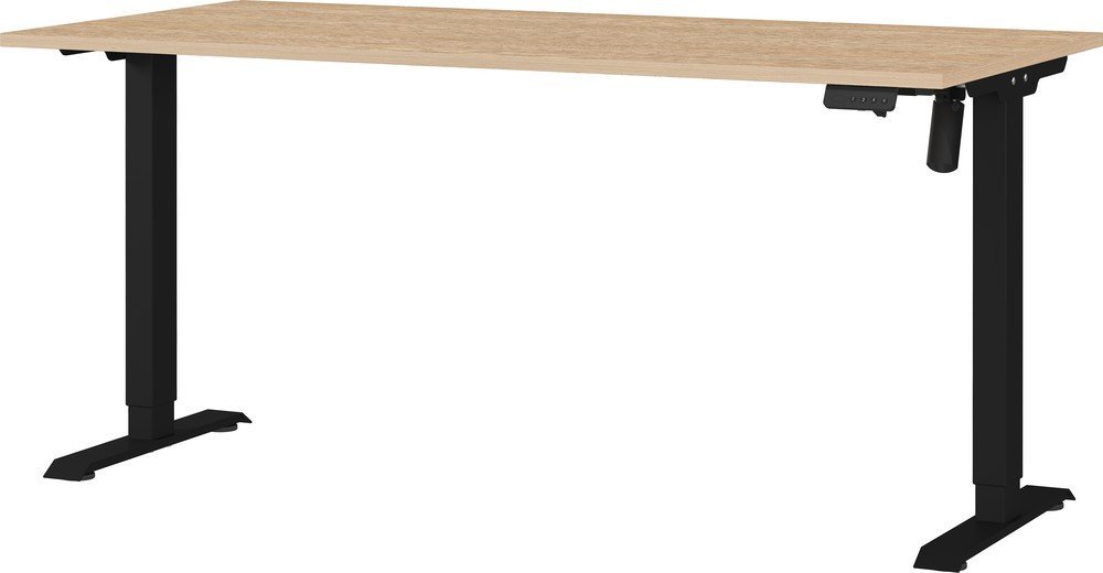 Polohovací pracovní stůl s elektricky nastavitelnou výškou s deskou v dubovém dekoru 80x160 cm Boras – Germania Germania