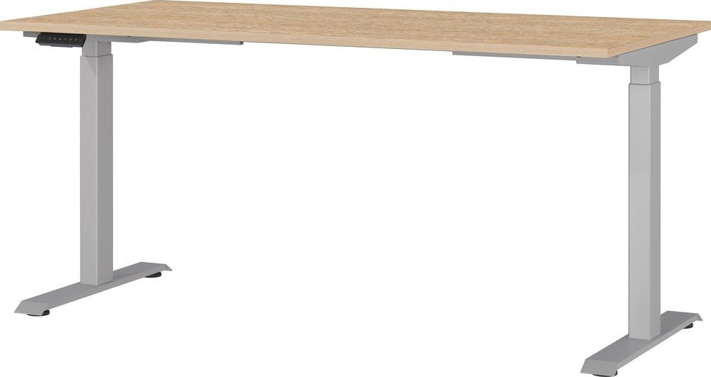 Polohovací pracovní stůl s elektricky nastavitelnou výškou s deskou v dubovém dekoru 80x160 cm Jet – Germania Germania
