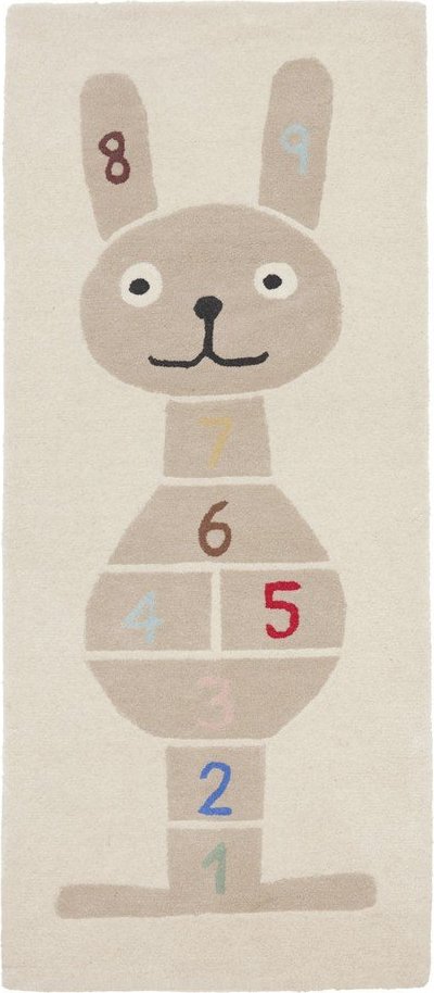 Ručně tkaný dětský hrací koberec s příměsí vlny 75x180 cm Rabbit Hopscotch – OYOY Mini OYOY MINI