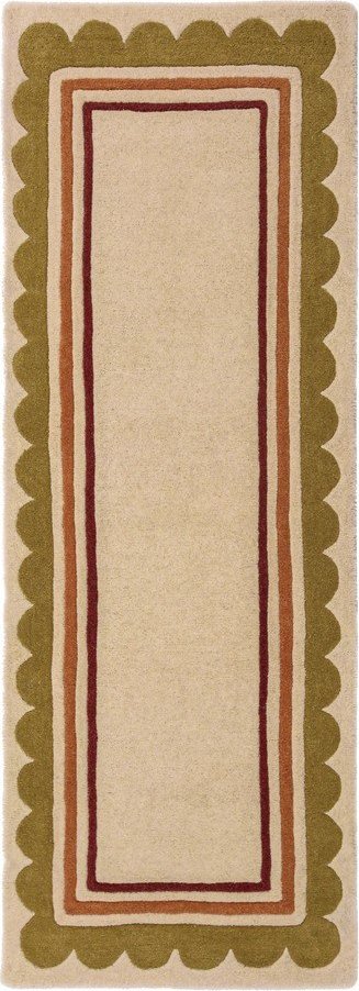 Ručně tkaný vlněný běhoun v přírodní barvě 80x230 cm Lois – Flair Rugs Flair Rugs