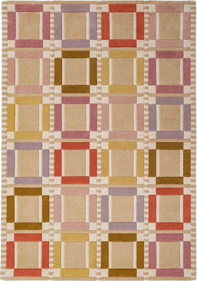 Ručně tkaný vlněný koberec v přírodní barvě 160x230 cm Quadro Wool – Flair Rugs Flair Rugs